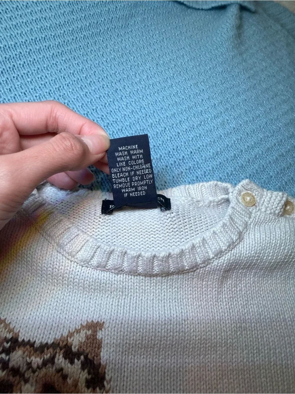 Ralph Lauren Yorkie Sweater 24M White Intarsia Knit Dog Puffed Shoulder Toddler